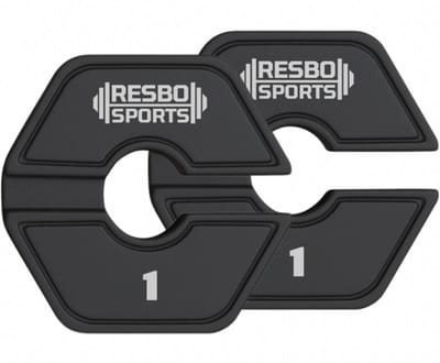 Resbosports Add-on Flex Plates - 2x1Kg Fractional Plates Set - Micro Bumper Plates - Dumbbell Plates - Mini Barbell Plates