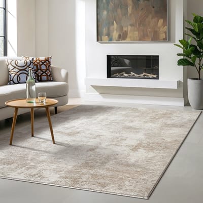 the carpet Nuvra Vloerkleed – Vintage Design – Zacht & Onderhoudsvriendelijk – Beige – 160 x 230 cm