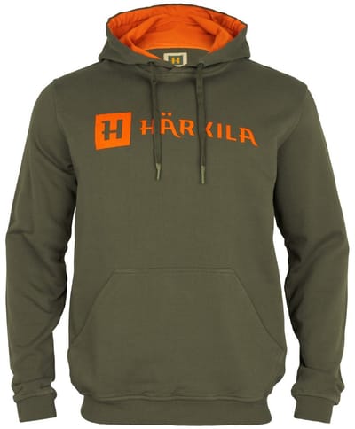 Härkila Identity Hoodie Outdoor Hoodie Scandinavische Hoodie Jacht Hoodie Groen/Oranje Maat -M