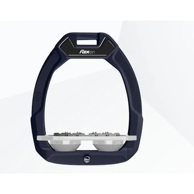 Ultra Grip Marine/Grijs/Grijs Veiligheidsbeugels voor Paardrijden Flex-On Safe-On