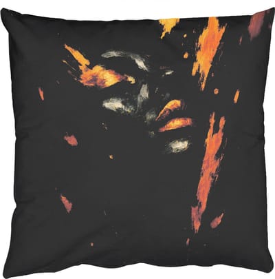 Sierkussens - Kussentjes Woonkamer - 50x50 cm - Gezicht - Vrouw - Verfspatten - Abstract