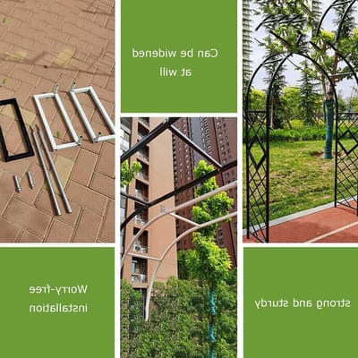 Bruiloft boog - Metalen pergola - Tuin decoreren - Robuuste metalen constructie - 260x230cm - Koper