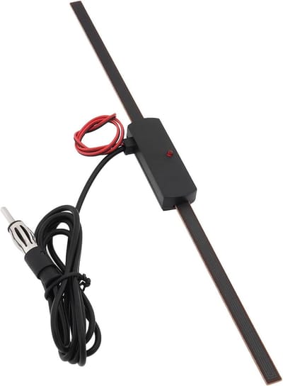 Verborgen Auto Antenne - Versterkte Antenne Kit - Voertuig Radio Ontvangst - Universeel 12V - Compact Ontwerp - Zwart