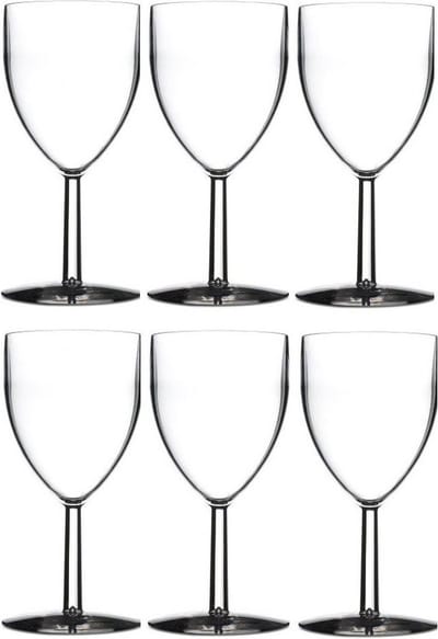 Rosti Mepal Wijnglazen - 6x - kunststof - 300 ml - 8 x 16 cm - outdoor/camping