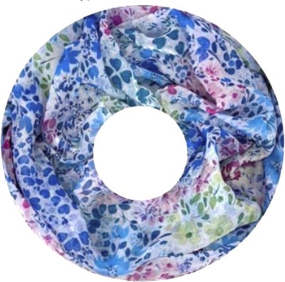 Dunne Colsjaal - Print - Blauw - 80 x 50 cm (20234#)