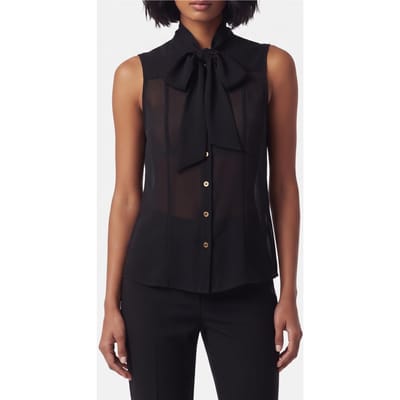 GUESS Etta Bow Sl Shirt Jet Black A996 Taglia: 36 | Magliette intime Outlet | Donna | Nero