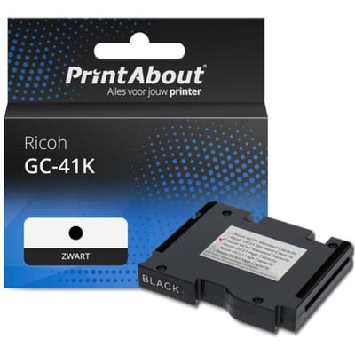 PrintAbout huismerk Inktcartridge GC-41K (405761) Zwart Geschikt voor Ricoh