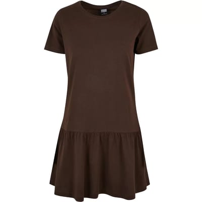 Urban Classics - Valance Tee Korte jurk - S - Bruin