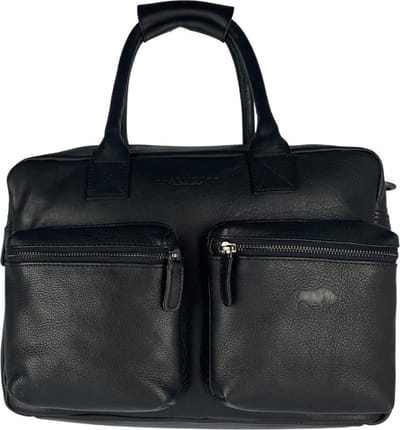Handtas - Zwart - Laptoptas - Cowboysbag - Grote Tas - Werktas - Schooltas - Leer - Schoudertas