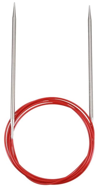 Ronde breinaald RED LACE roestvrij staal 2,25 mm 120 cm
