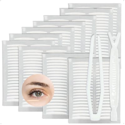 400 stuks Hooded Eye Lift Strips Onzichtbare dubbele ooglid tape Ultra natuurlijke zelfklevende sterke ondersteuning Vergrotende waterdichte ogen stickers Make-up Instant Tightener, M