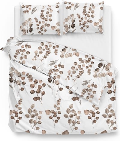 Zohome Novi Dekbedovertrek- Flanel - Tweepersoons - 200x200/220 cm - Natural