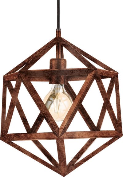 EGLO Vintage Embleton Hanglamp - 1 Lichts - Ø305mm. - Koper-Antiek