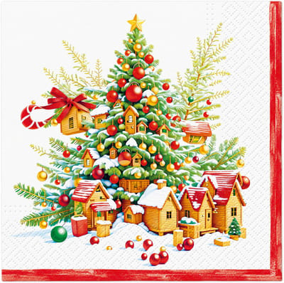 Lunch servetten Festive Joy Tree - PAW Decor - 33x33 cm
