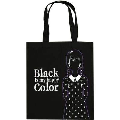 Wednesday Wednesday - Black Is My Happy Colour Unisex Linnen tas - zwart - Standard