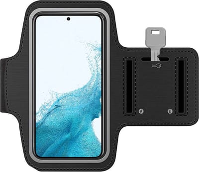 Arara Armband Geschikt voor Samsung Galaxy S22 sportarmband - hardloopband - Sportband hoesje - zwart
