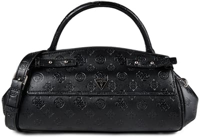 GUESS handtas schoudertas Diana Top Handle Flap Black Logo zwart