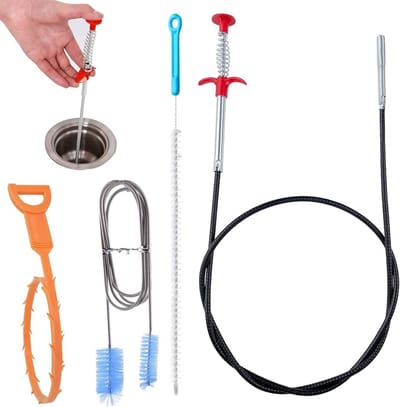 Multifunctionele Ontstopper en Reinigingsgereedschap voor Douche, Keuken en Badkamer - 4 Stuks voor Efficiënte Afvoerreiniging en Ontstopping