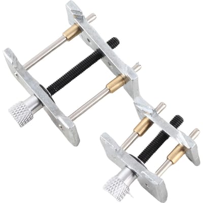 2 stuks stalen professionele horloge-uurwerkhouderbasis voor horlogereparatiegereedschap voor horlogemakers white