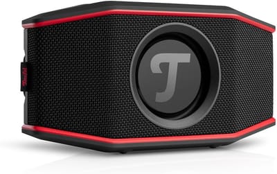 Draagbare Speaker - Outdoor Geluid - Muziek Luisteren - 28 Uur Batterij - 6x21x11 cm - Zwart Rood