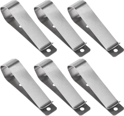 Dailygoods- Afstandsbediening Opbergclip 6 Stuks - Roestvrij Staal - Compatibel met Liftmaster/Sears/Chamberlain - Zilver - Duurzaam - Afmetingen 6 x 1,2 cm