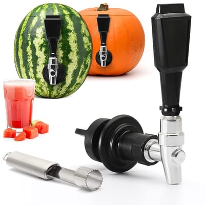 Dailygoods- Tap Dispenser Set - Maak Drankdispenser van Fruit - Kunststof F-draadset - Roestvrijstalen Kerngereedschap - Ideaal voor Feesten - Instructies Inbegrepen