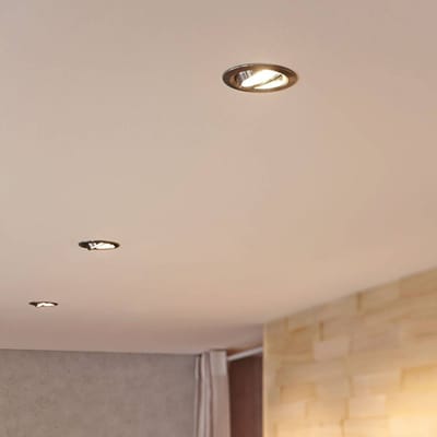 LED-inbouwlamp Nova Plus Coin Basisset zwenkbaar rond 84 mm 50° Coin 3x6W 3x470lm 230V dimbaar 2700K Chroom
