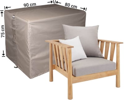 Raffles Covers Tuinstoelhoes - 90 x 80 H: 75 cm - RLC9080straight - Waterdicht - Ademend - UV-bestendig - Elastisch rijgkoord - Beschermhoes tuinmeubelen