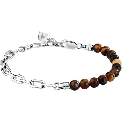 MORELLATO PIETRE S1740 STAINLESS STEEL ARMBAND MET TIJGEROOG KRALEN 1 STUK