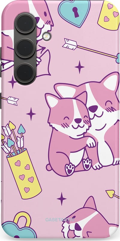 Casetastic Hoesje Geschikt voor Samsung S24 - Stijlvolle Beschermende Duo-layer Case - Cupi Cori