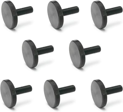 Platte kartelschroeven DIN 653 M6 | 8 stuks | Gepolijst staal | Schroefdraad M6x30
