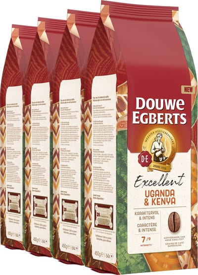 Douwe Egberts Excellent Uganda & Kenya Koffiebonen 4 x 450 gram