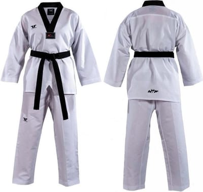 Tusah WT Easy Fit Fighter Dobok Zwart 200cm