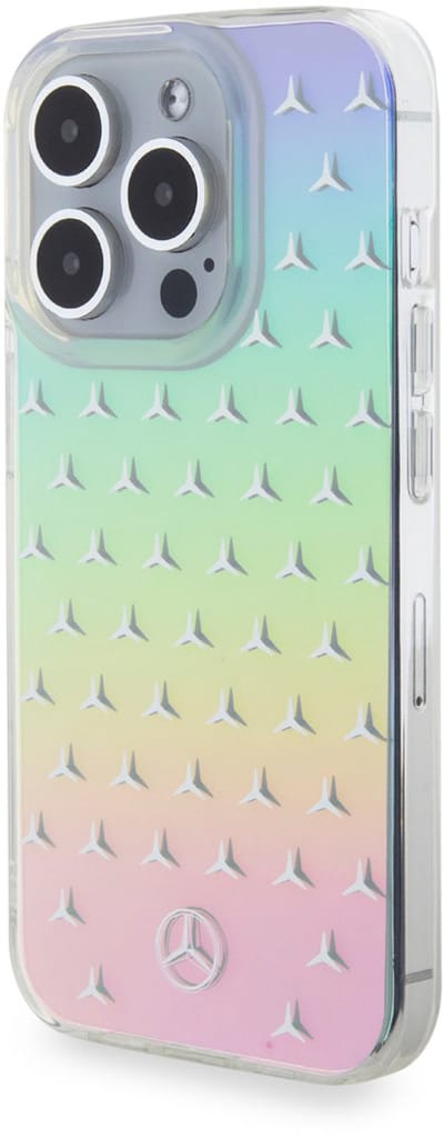 Mercedes-Benz Back cover - iPhone 15 Pro - Transparent - Iridescent met Stars Pattern