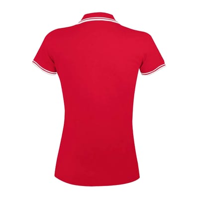 SOLS Dames/Dames Pasadena Poloshirt (Rood/Wit)