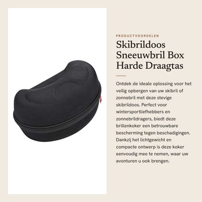 Dailygoods- Skibril Doos Lichtgewicht - Brillenkoker Hard Case - Zwart - EVA Materiaal - Compact - Bescherming tegen Beschadigingen