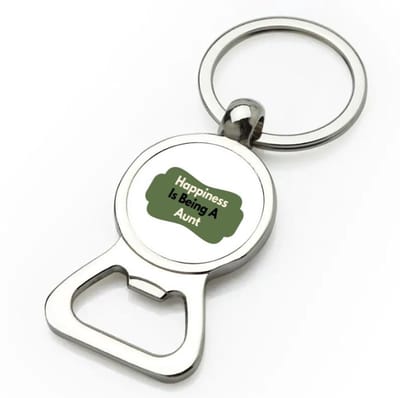 Akyol - happiness is being a aunt flesopener - Tante - de liefste tante - verjaardag - cadeautje voor tante - tante artikelen - kado - geschenk - 9 bij 3 cm