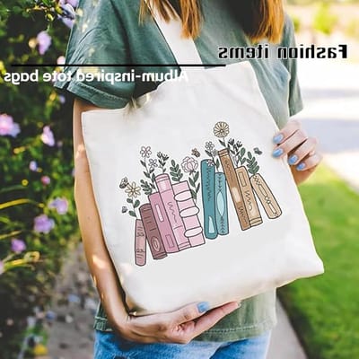 Duurzame Canvas Tote Bag voor Vrouwen, Herbruikbare Shopper met Schouderband voor Winkelen, Reizen en Feesten