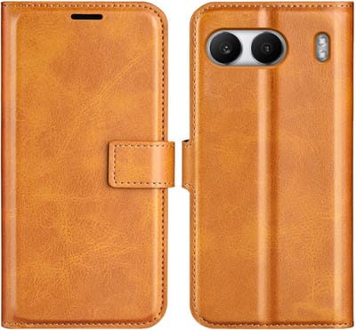 Coverup Hoesje - Geschikt voor OnePlus Nord 4 Hoesje - Coverup Deluxe Book Case - Bruin