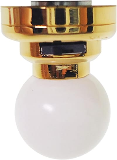 Poppenhuisverlichting - Miniatuur lamp - Poppenhuis inrichten - Op batterijen - Schaal 1:12 - Wit