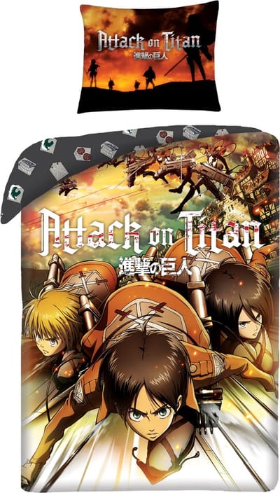 Attack on Titan dekbedovertrek Titans140 x 200 cm - katoen