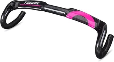 Racefiets Carbon Stuur - Fiets Stuur - Fietsen Verbeteren - Ultralicht UD Mat - 31.8 x 420mm - Roze