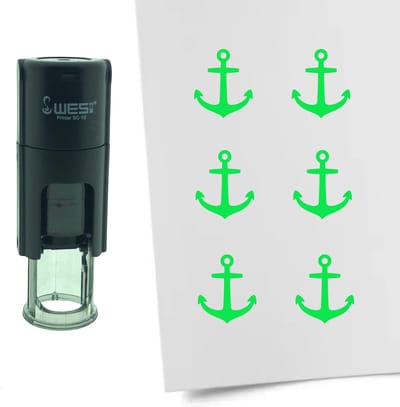 CombiCraft Stempel Anker 10mm rond - groene inkt