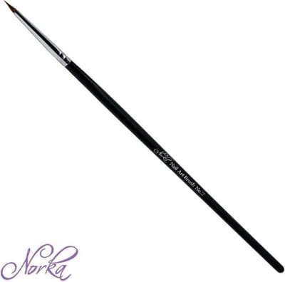 Moyra Penseel Norka Nailartbrush 02 - Penseel - Nagels - Hoogwaardig Kolinsky haar - Acrylverf - Aquareltechnieken
