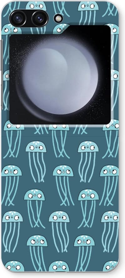 Case Company® - Hoesje geschikt voor Samsung Galaxy Z Flip5 hoesje - Kwallie - Soft Cover Telefoonhoesje - Bescherming aan alle Kanten en Schermrand