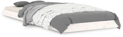 Vloerbed – Laag Bedframe – Minimalistisch Design – Stevig en Comfortabel – Geschikt voor Elke Slaapkamer - Wit