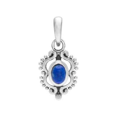 WeLoveSilver - zilveren hanger - lapis lazuli - 925 zilver - 21 cm