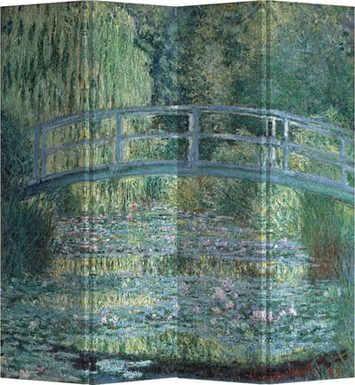 Fine Asianliving Kamerscherm Scheidingswand B160xH180cm 4 Panelen Bridge over a Pond of Water Lilies Claude Monet