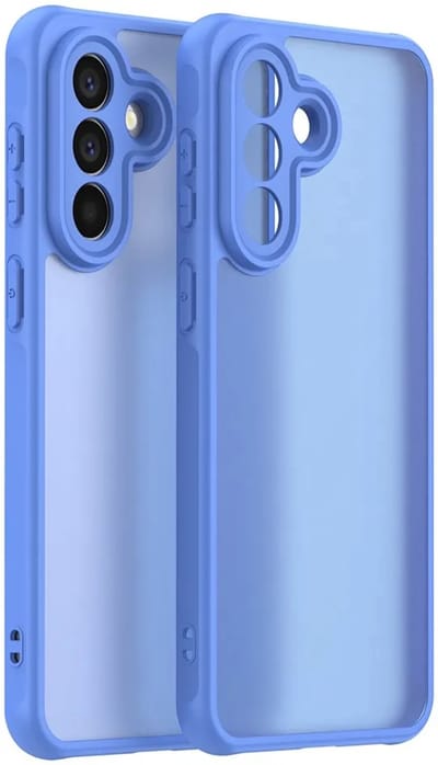 Hoesje geschikt voor Samsung Galaxy A57 - Phonesta AirFrost Semi-Transparante Back Cover - Mat Sapphire Blue