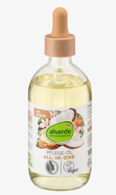 Alverde Natural Beauty Care Olie, Biologisch - Organisch, rijk voedende olie voor lichaam en gezicht, met amandel- en kokosnoot bestanddelen